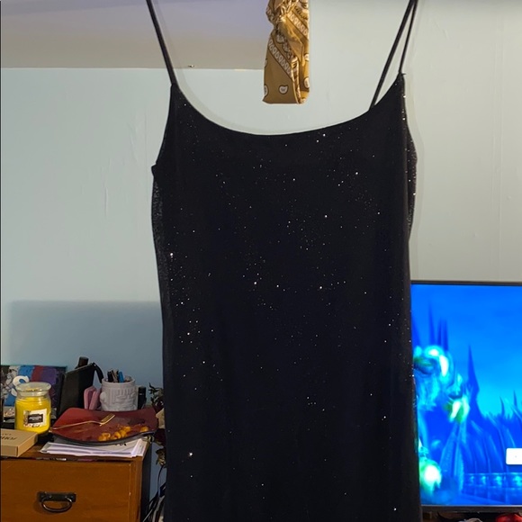 Black Subtle Sparkly Dress - Picture 2 of 4